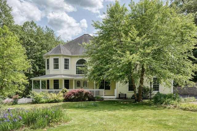1047 Merrow Rd, Coventry, CT 06238 - view of front of house with a front yard and a porch