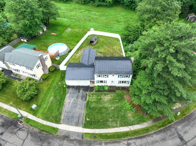 17 Plainfield St, Enfield, CT 06082 - view from above of property with property boundaries highlighted