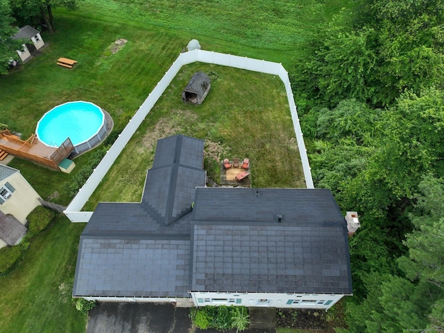 17 Plainfield St, Enfield, CT 06082 - drone / aerial view of a pool