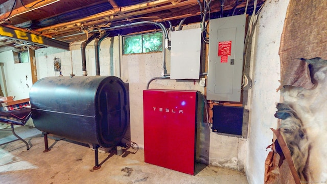 17 Plainfield St, Enfield, CT 06082 - utilities with oil tank and electric panel