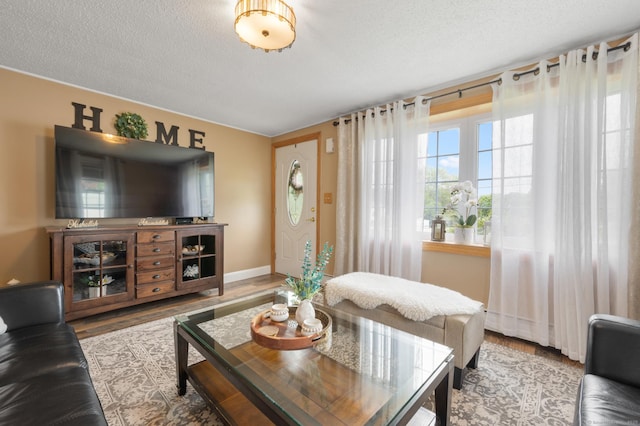 529 Orchard St, Rocky Hill, CT 06067 - living room with wood finished floors and a textured ceiling