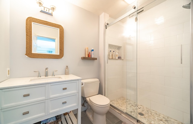 3 France St Unit B, Norwalk, CT 06851 - full bathroom featuring a shower stall, vanity, and tile patterned floors