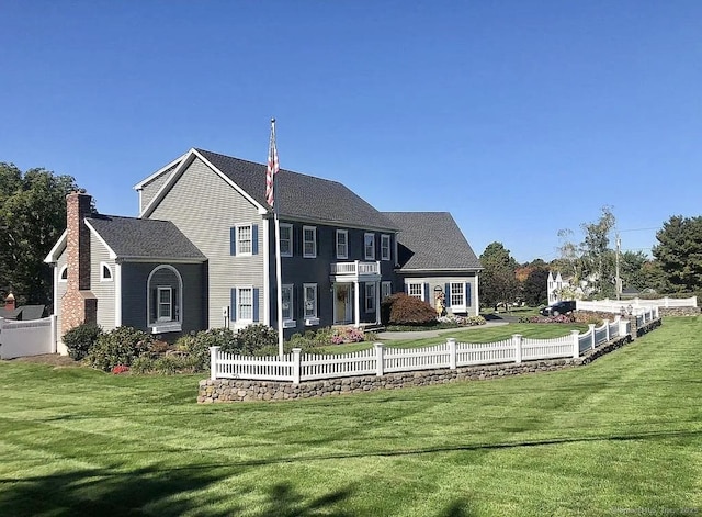 1 Far Horizon Dr, Wallingford, CT 06492 - rear view of property with a chimney
