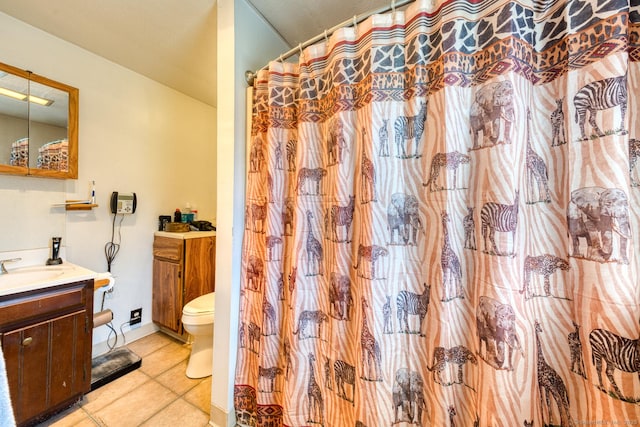 63 Fox Trl, Coventry, CT 06238 - bathroom featuring vanity, tile patterned flooring, and a shower with shower curtain