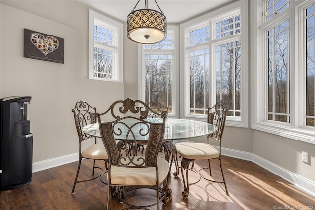 275 Chestnut Grv, Guilford, CT 06437 - dining space featuring baseboards and dark wood-type flooring