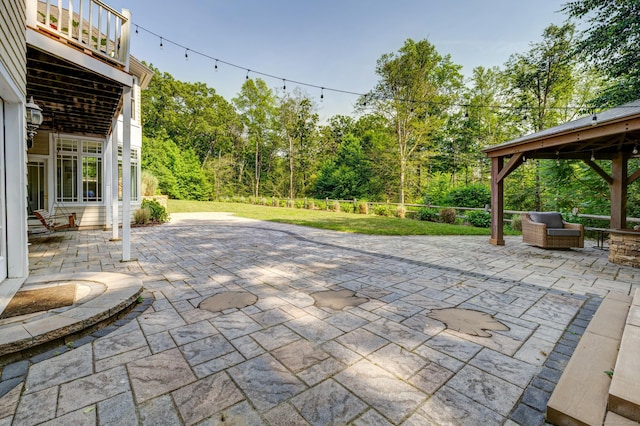 275 Chestnut Grv, Guilford, CT 06437 - view of patio with a gazebo
