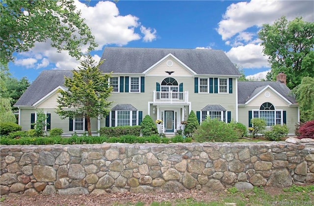 109 Davis Rd, Seymour, CT 06483 - view of front of house with a balcony and roof with shingles