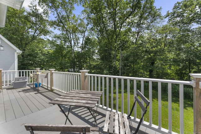 2 Sabrinas Ct, Norwich, CT 06360 - wooden deck with a lawn