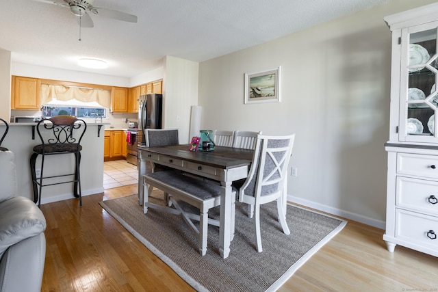 560 Yale Ave Unit 124, Meriden, CT 06450 - dining space with light wood-type flooring and ceiling fan