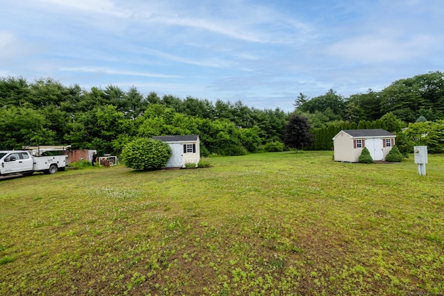 8 Haley Ln, Windham, CT 06256 - view of grassy yard with a storage shed