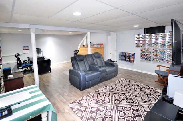 503 Mulberry St, Southington, CT 06479 - living room with a paneled ceiling and wood finished floors