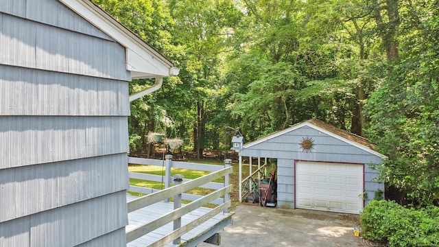 837 Long Cove Rd, Ledyard, CT 06335 - detached garage featuring a view of trees