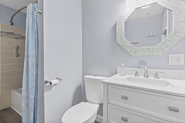 837 Long Cove Rd, Ledyard, CT 06335 - full bath featuring vanity and shower / bath combo with shower curtain