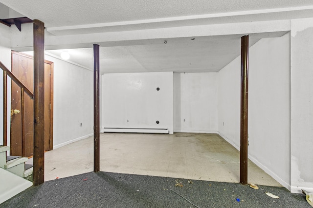 837 Long Cove Rd, Ledyard, CT 06335 - finished below grade area with a baseboard radiator and stairway