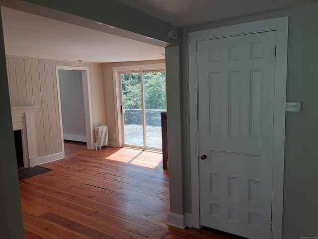 67 Hanover Rd, Newtown, CT 06470 - interior space featuring radiator, hardwood / wood-style floors, and baseboard heating