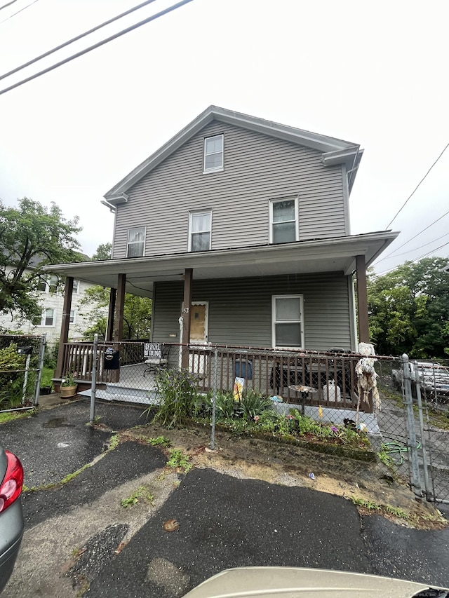 52 Beech St, Waterbury, CT 06704 - view of front of home featuring covered porch