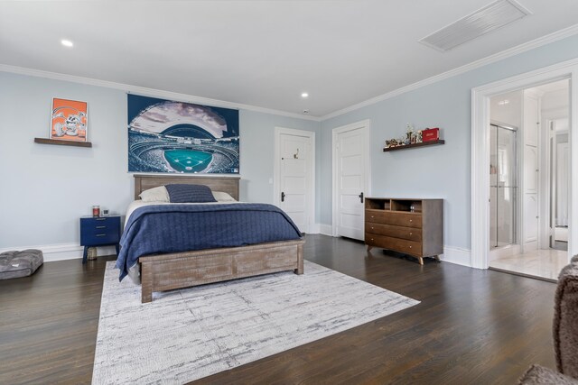 336 Ocean Dr W, Stamford, CT 06902 - bedroom featuring wood finished floors, recessed lighting, and crown molding