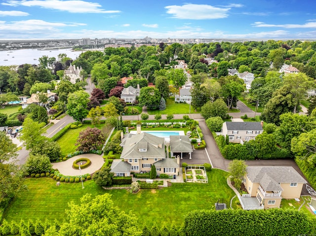 336 Ocean Dr W, Stamford, CT 06902 - aerial view of residential area featuring a nearby body of water