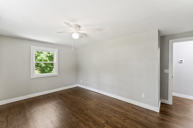 33 Williams Rd, Monroe, CT 06468 - empty room with ceiling fan and dark wood-style flooring