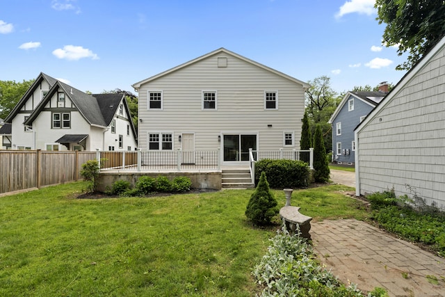 119 Westwood Rd, New Haven, CT 06515 - back of property with a wooden deck