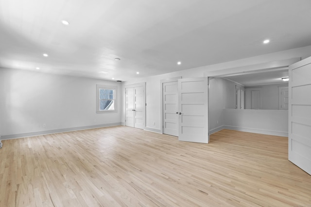 119 Westwood Rd, New Haven, CT 06515 - unfurnished room with recessed lighting and light wood-type flooring