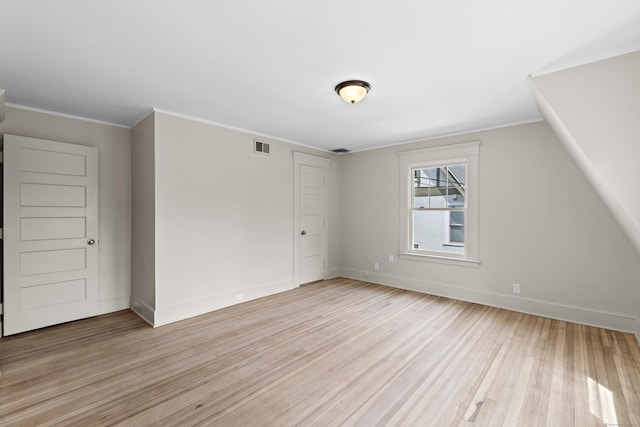 119 Westwood Rd, New Haven, CT 06515 - empty room featuring light wood-style flooring and crown molding
