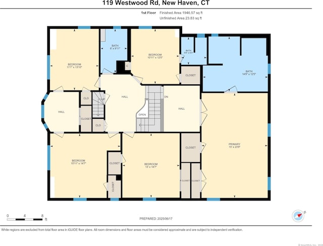 119 Westwood Rd, New Haven, CT 06515 - view of floor plan / room layout