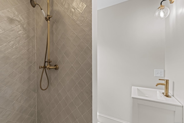 119 Westwood Rd, New Haven, CT 06515 - full bathroom with vanity and a tile shower