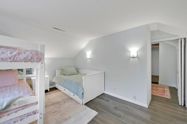 268 Hattertown Rd, Monroe, CT 06468 - bedroom with wood finished floors and vaulted ceiling