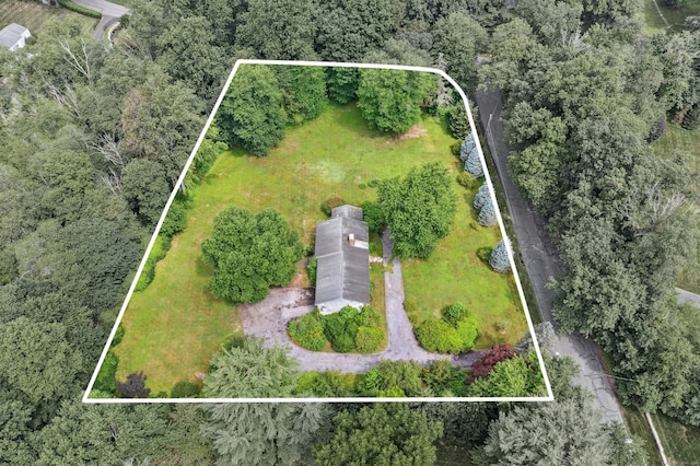 15 Pocconock Trl, New Canaan, CT 06840 - aerial view of property and surrounding area featuring property boundaries highlighted