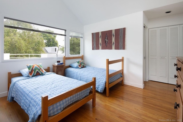 52 Cooper Hill Rd, Salisbury, CT 06068 - bedroom featuring vaulted ceiling and light wood-type flooring