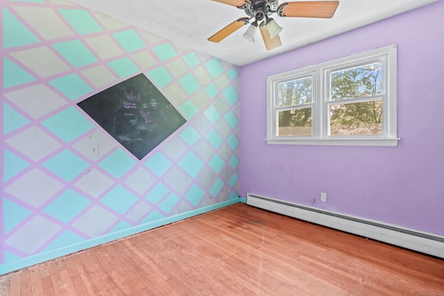 31 Richard Rd, Ledyard, CT 06335 - spare room featuring baseboard heating, wood finished floors, and ceiling fan