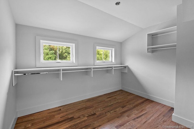 4B Vona Way, Newtown, CT 06470 - walk in closet featuring lofted ceiling and wood finished floors