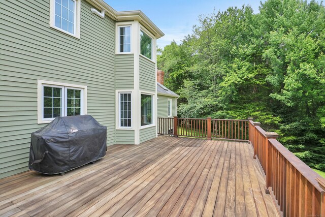 344 Oxbow Rd, Haddam, CT 06422 - wooden deck with a grill