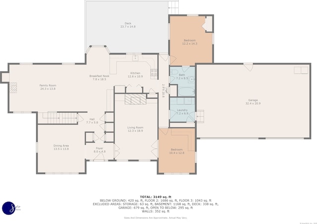 344 Oxbow Rd, Haddam, CT 06422 - view of home floor plan