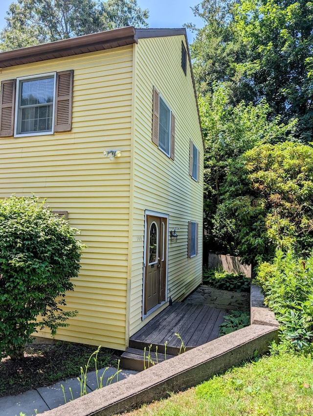 148A Westville Avenue Extension, Danbury, CT 06811 - view of side of home with a wooden deck