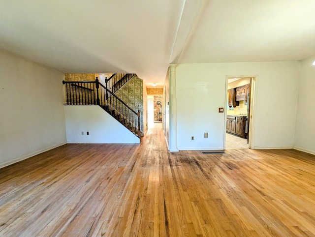 148A Westville Avenue Extension, Danbury, CT 06811 - unfurnished living room featuring hardwood / wood-style floors and stairway