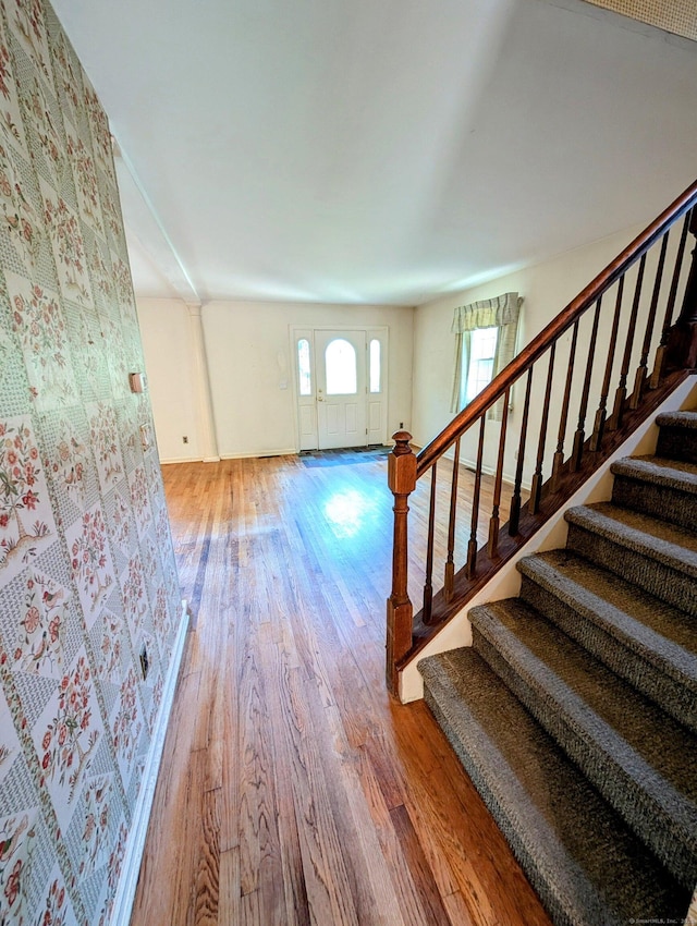 148A Westville Avenue Extension, Danbury, CT 06811 - foyer entrance featuring wood finished floors and stairway