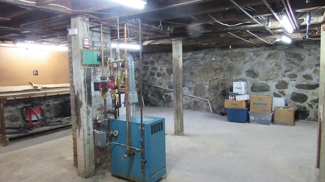 195 E Pearl St, Torrington, CT 06790 - unfinished basement with a workshop area and a heating unit