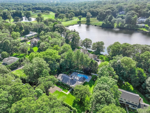 566 Hoyt St, Darien, CT 06820 - aerial view of property and surrounding area with a large body of water