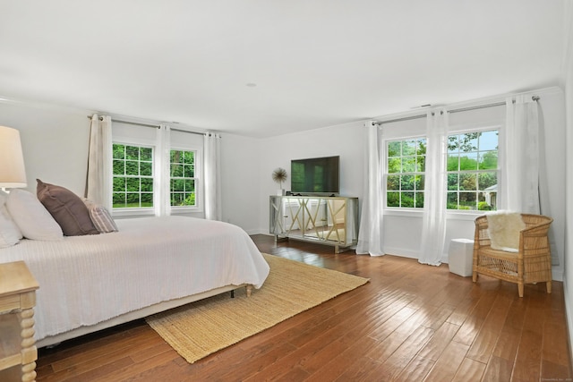 566 Hoyt St, Darien, CT 06820 - bedroom featuring hardwood / wood-style flooring