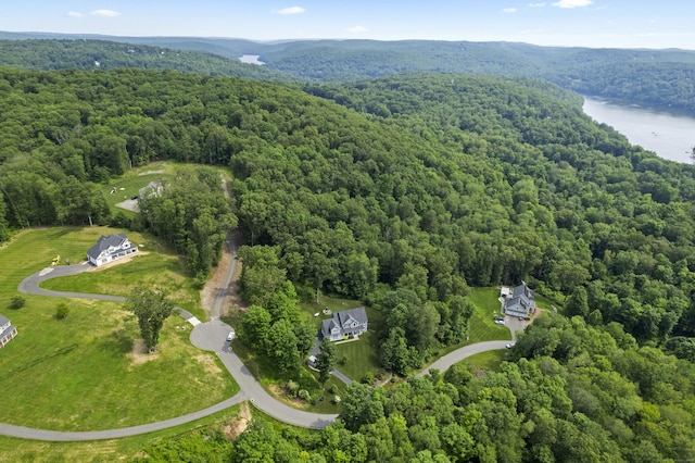 257 Ichabod Rd, Southbury, CT 06488 - aerial overview of property's location with a heavily wooded area and a water and mountain view