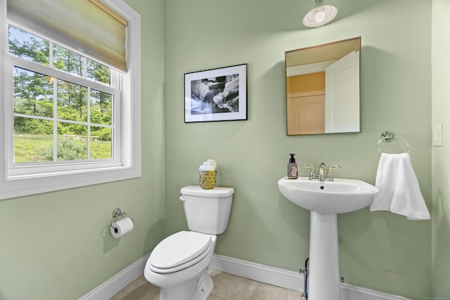 257 Ichabod Rd, Southbury, CT 06488 - half bath with healthy amount of natural light and tile patterned flooring