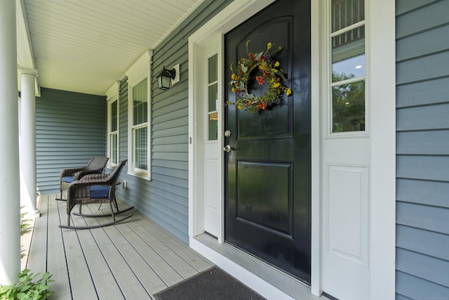 257 Ichabod Rd, Southbury, CT 06488 - doorway to property with covered porch