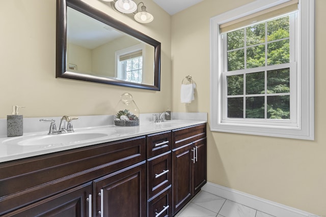 257 Ichabod Rd, Southbury, CT 06488 - full bath with double vanity and marble finish floors
