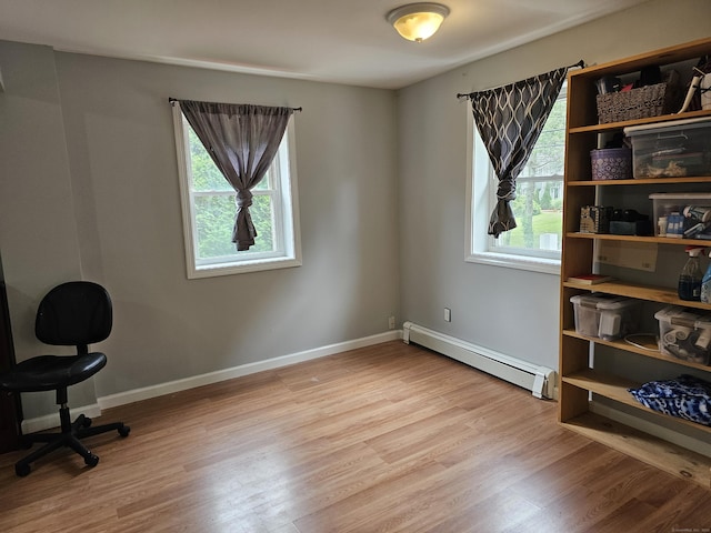 15 Clark Hill Rd, Prospect, CT 06712 - unfurnished office featuring baseboard heating and wood finished floors
