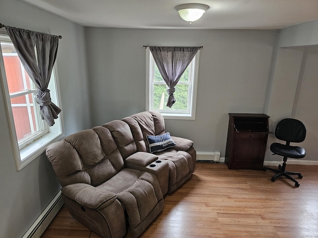 15 Clark Hill Rd, Prospect, CT 06712 - living room with light wood-type flooring and baseboard heating