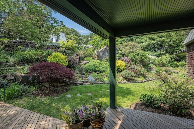 77 E Wharf Rd, Madison, CT 06443 - deck featuring a yard