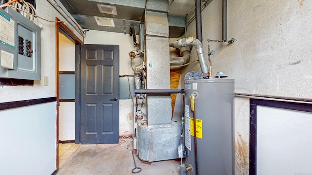 167 George St, Hartford, CT 06114 - utility room with gas water heater and electric panel