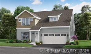 2 Lombard Cir Unit 2, North Haven, CT 06473 - traditional home featuring a garage, asphalt driveway, and a front yard